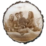 Familie Sofa Holzscheibe