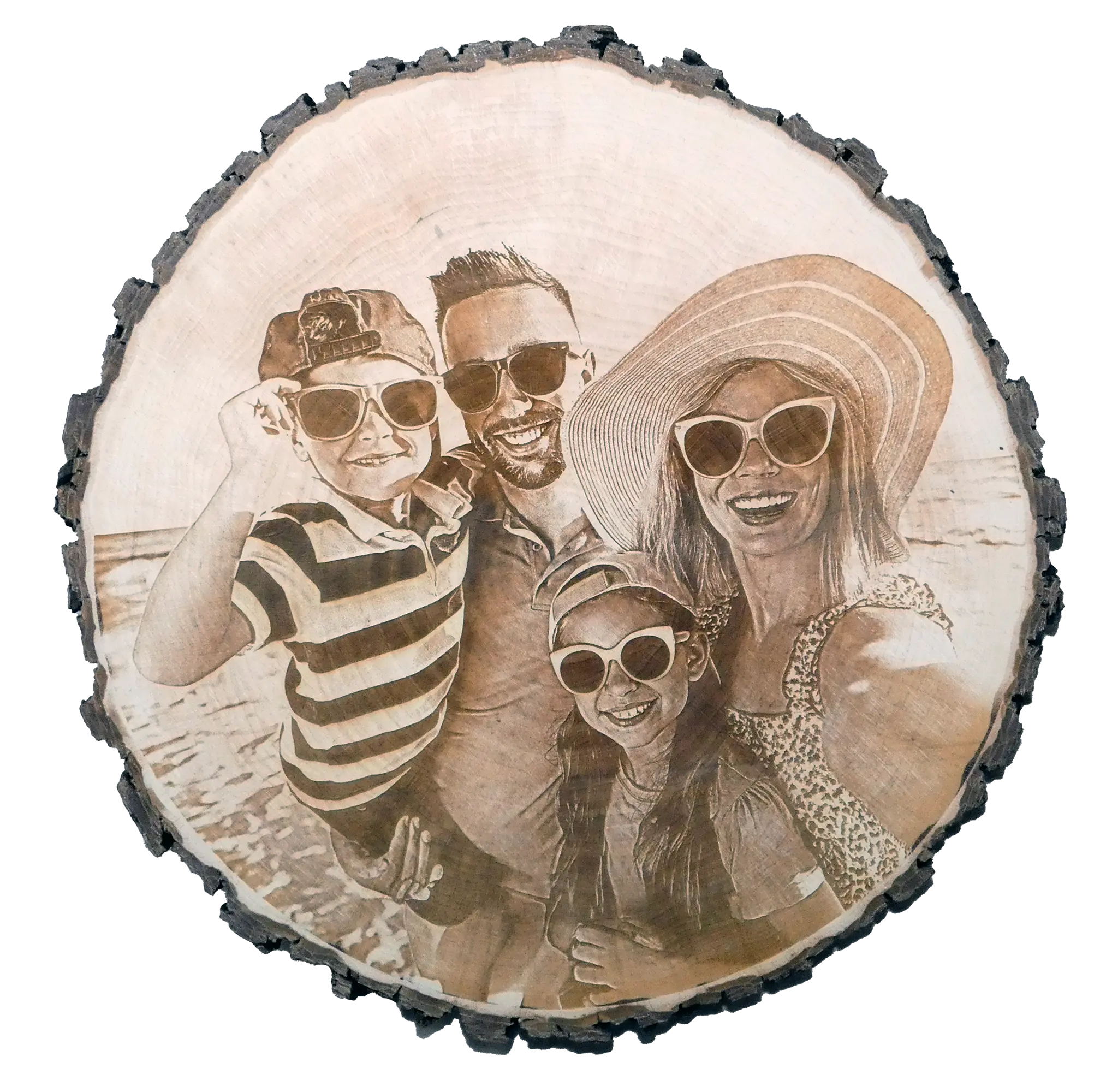 Familie am Strand scheibe