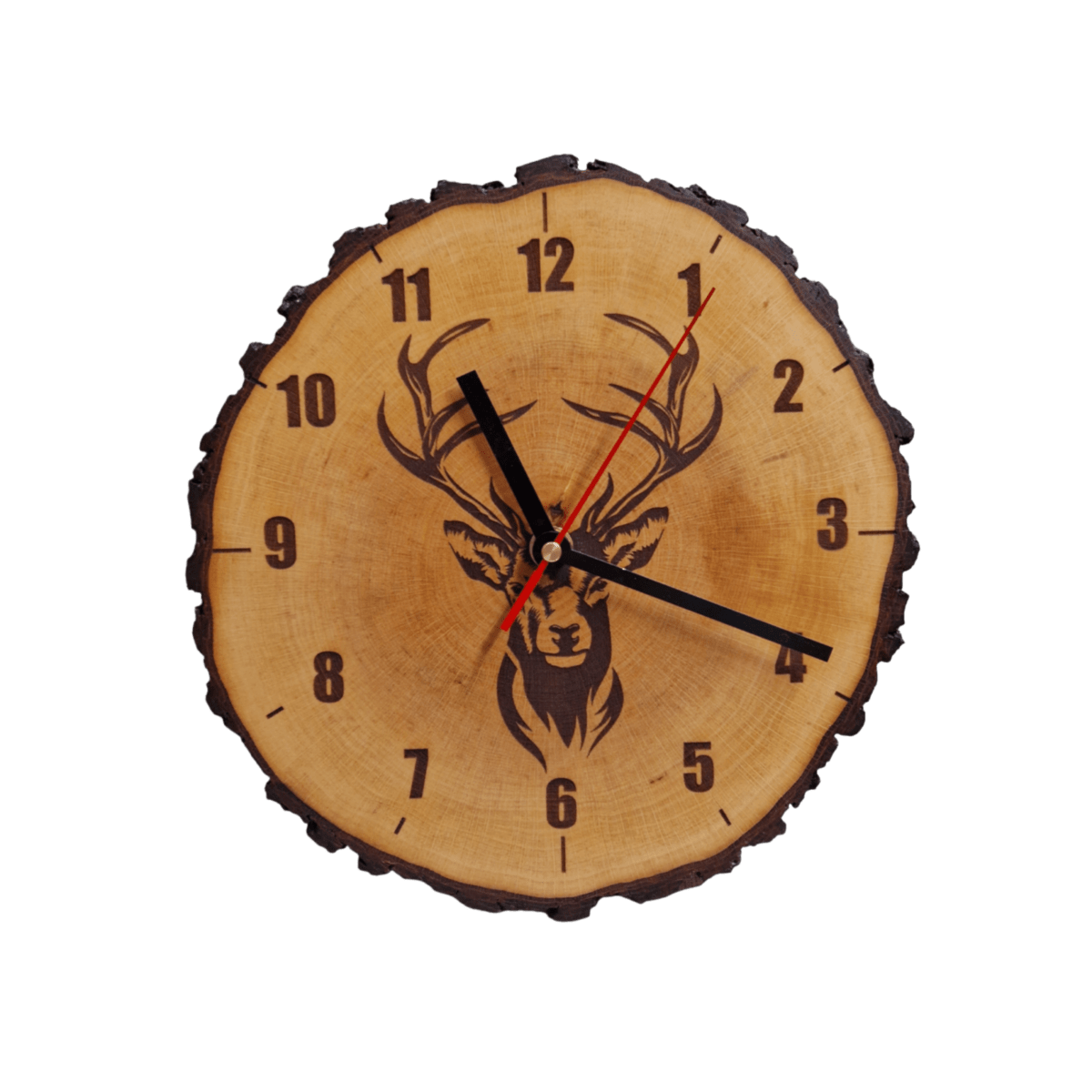 Holzuhr Hirsch (25-30cm)